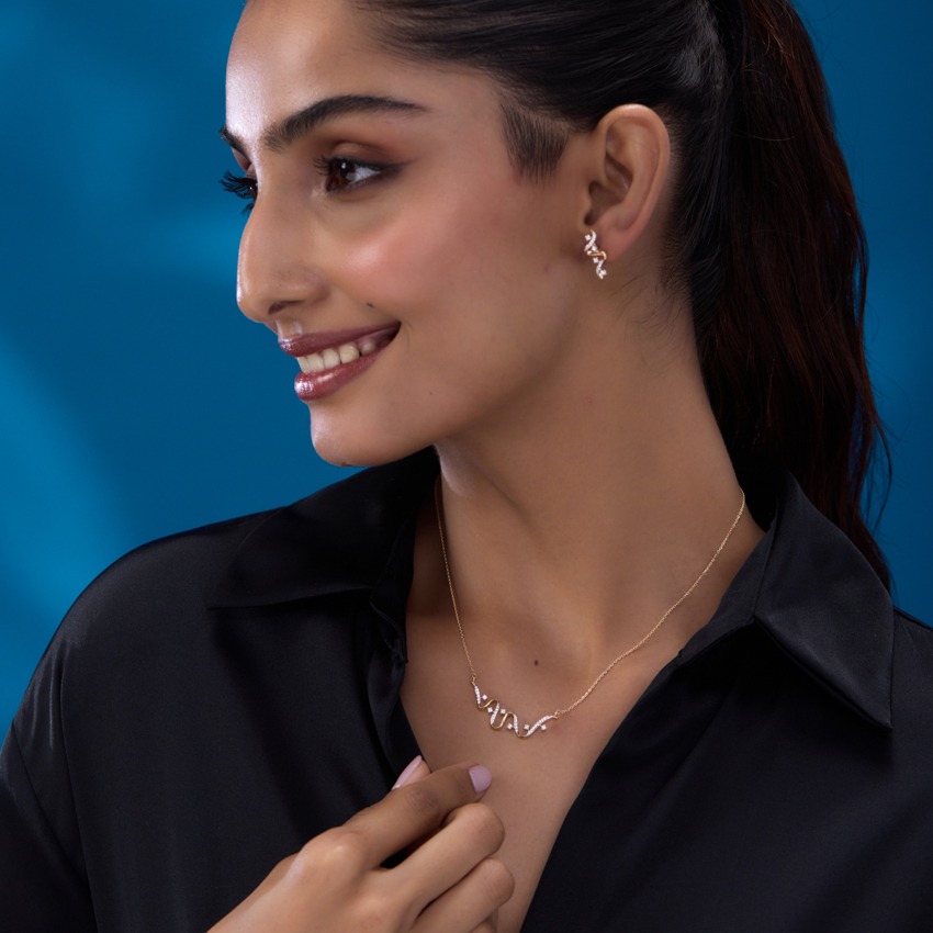 Radiant Scatter Diamond Necklace Set