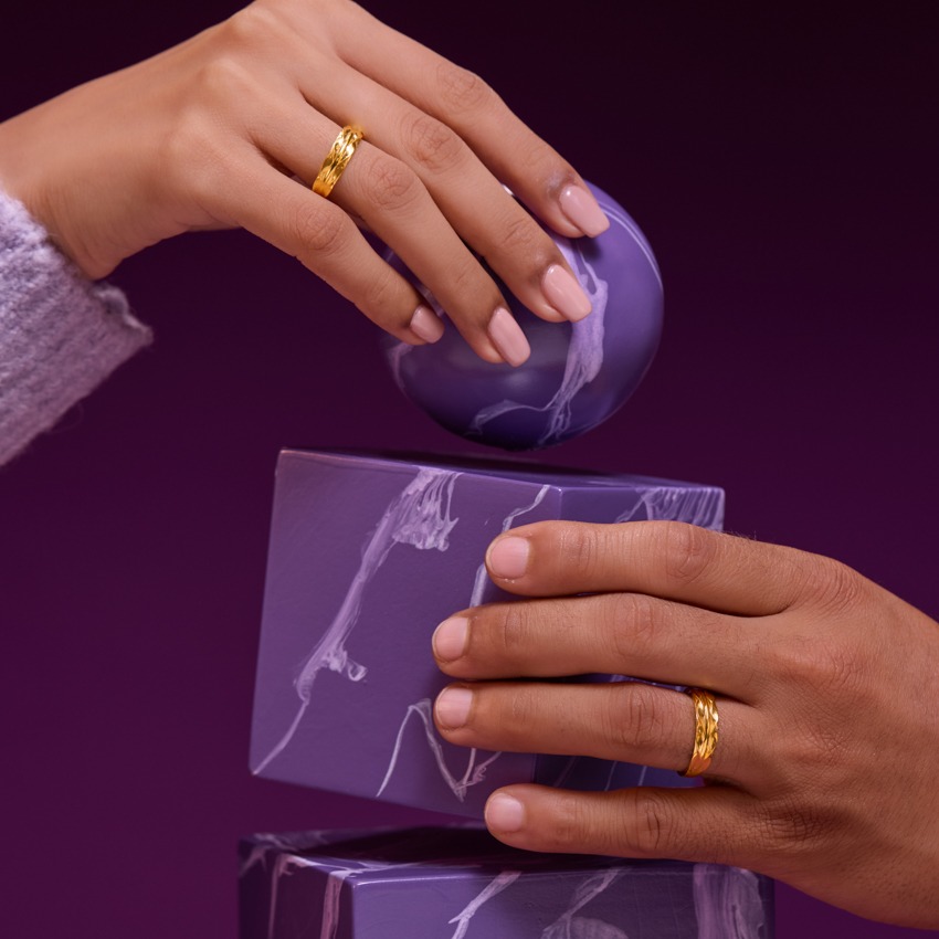 Krishiv 22KT Gold Band for Men