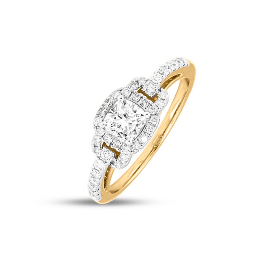 Kiara Halo Solitaire Ring