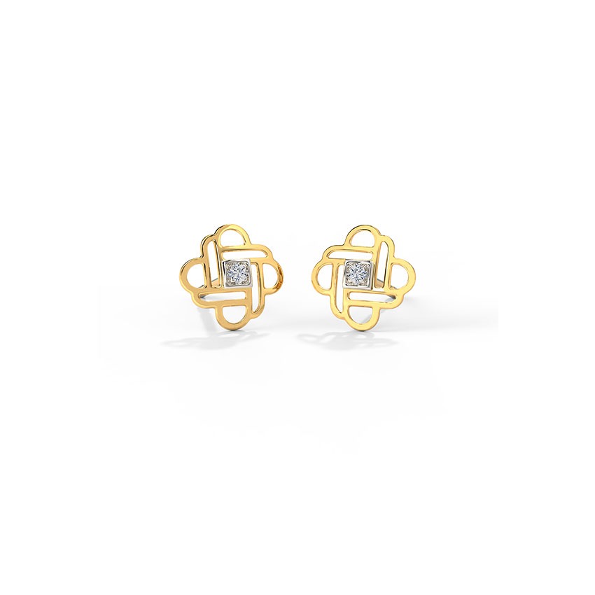 Mesh Diamond Multiwear Stud Earrings