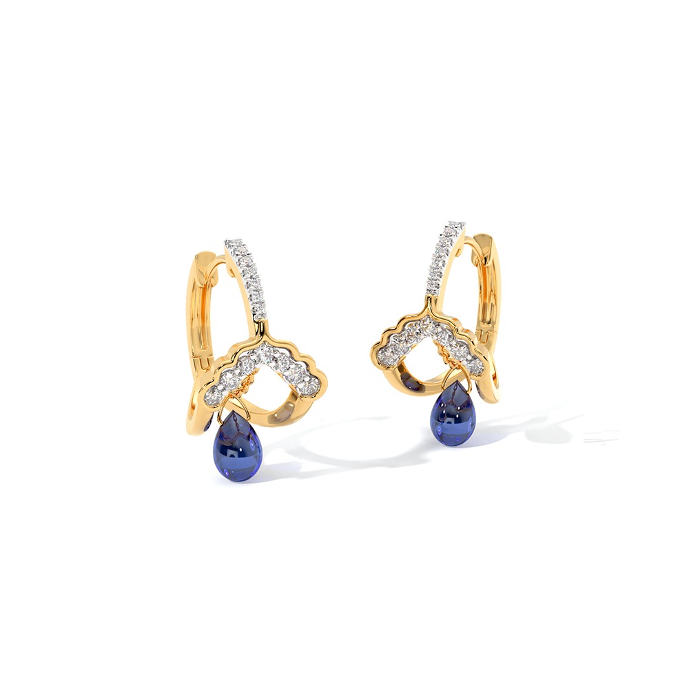 Mistfall Gemstone Hoop Earrings