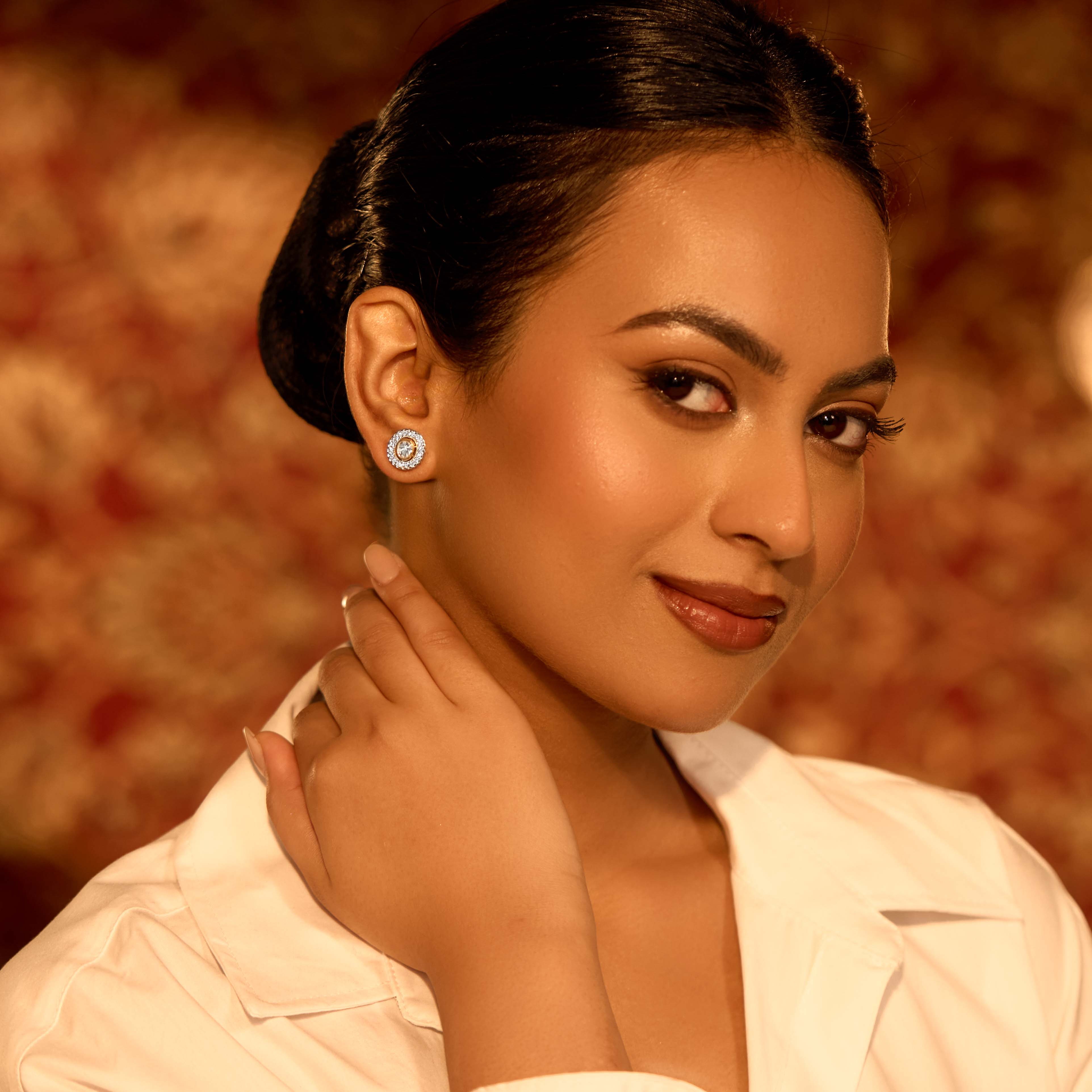 Classic Polki Diamond Stud Earrings