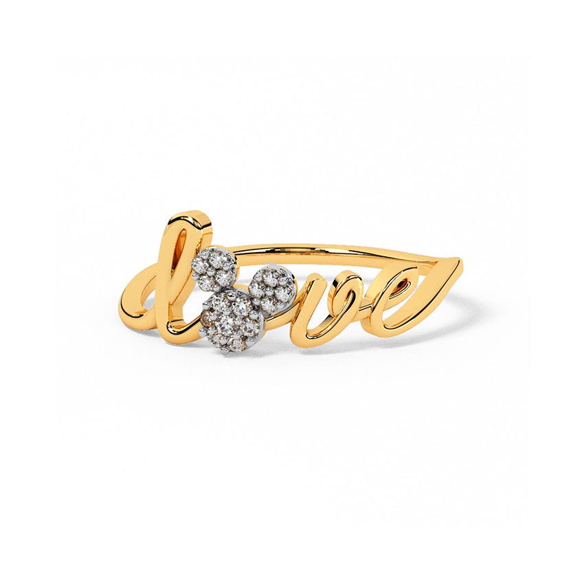 Mickey Mouse Love Diamond Ring