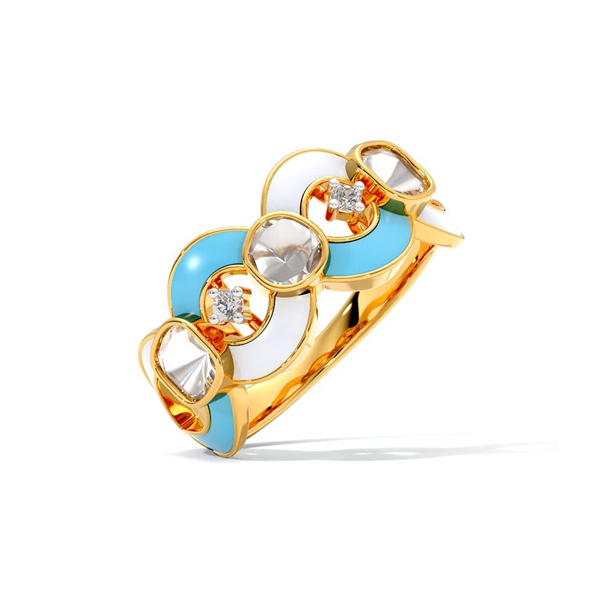 Cerulean Polki Diamond Ring