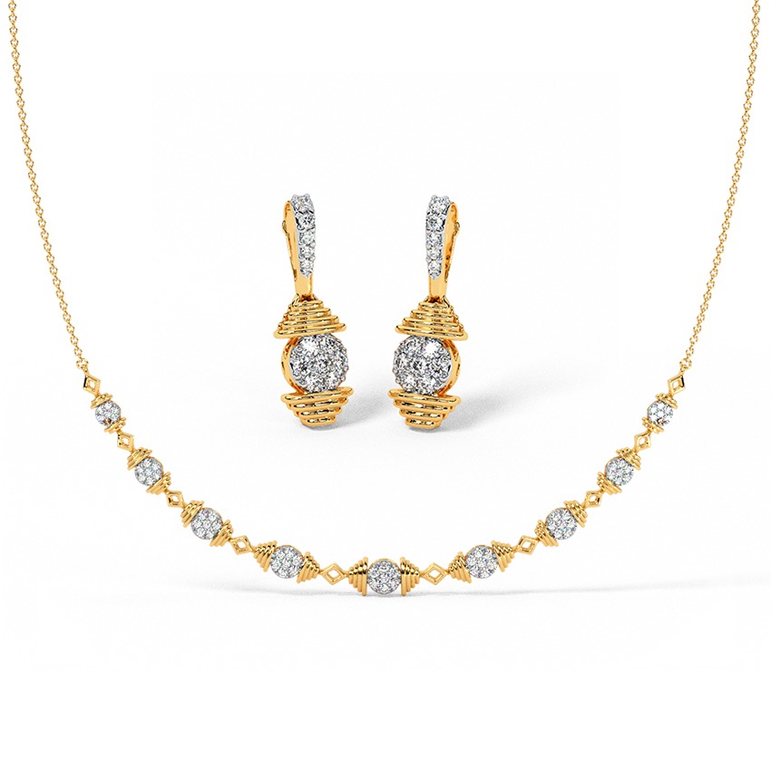Divine Dazzle Diamond Necklace Set