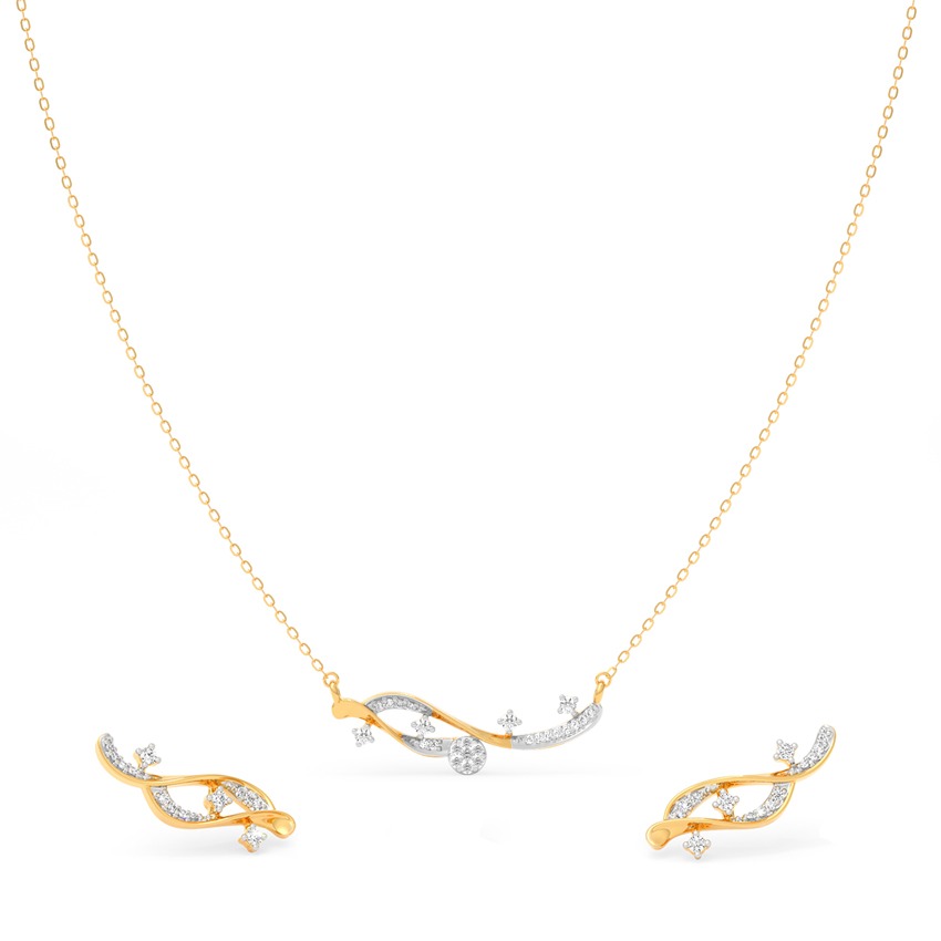 Sleek Shine Diamond Necklace Set