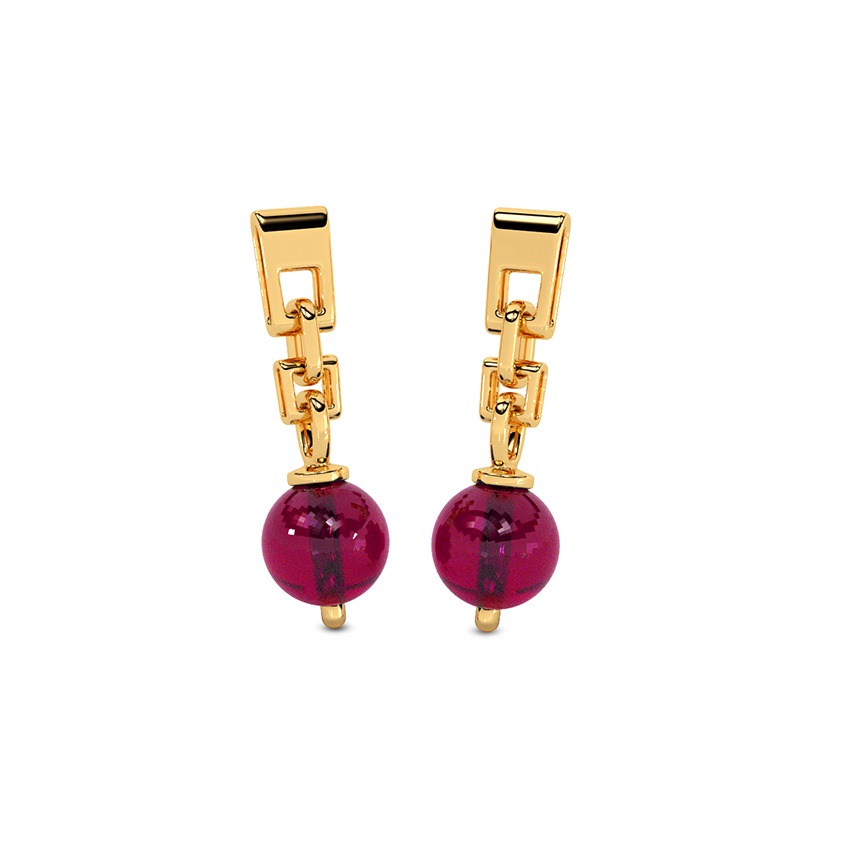 Azure Links Gemstone Drop Earrings