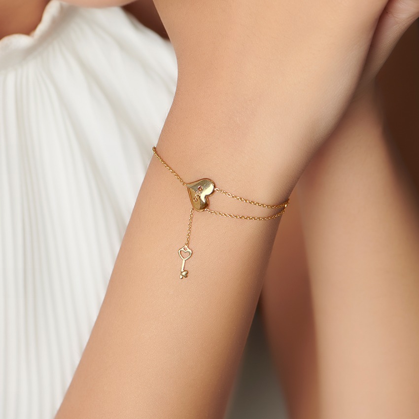 Admire Love Lock Gold Bracelet