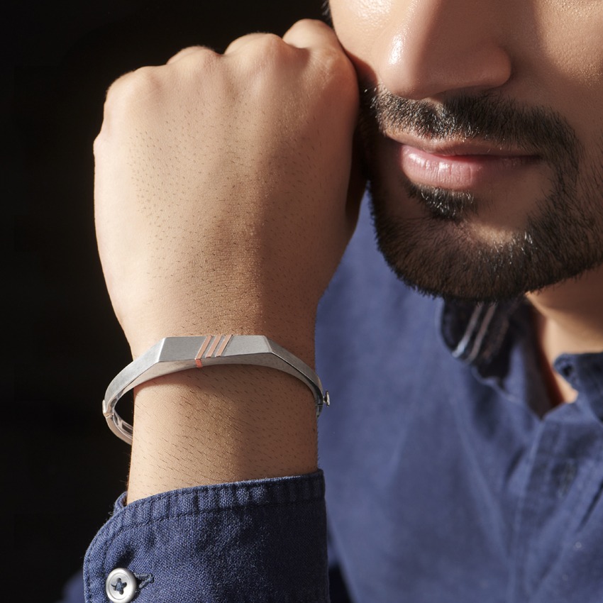 Fenil Platinum Bracelet For Men