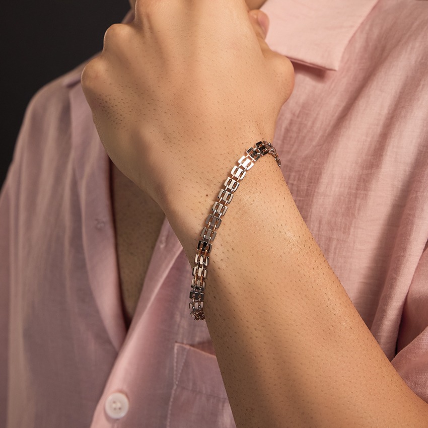 James Platinum Bracelet for Men