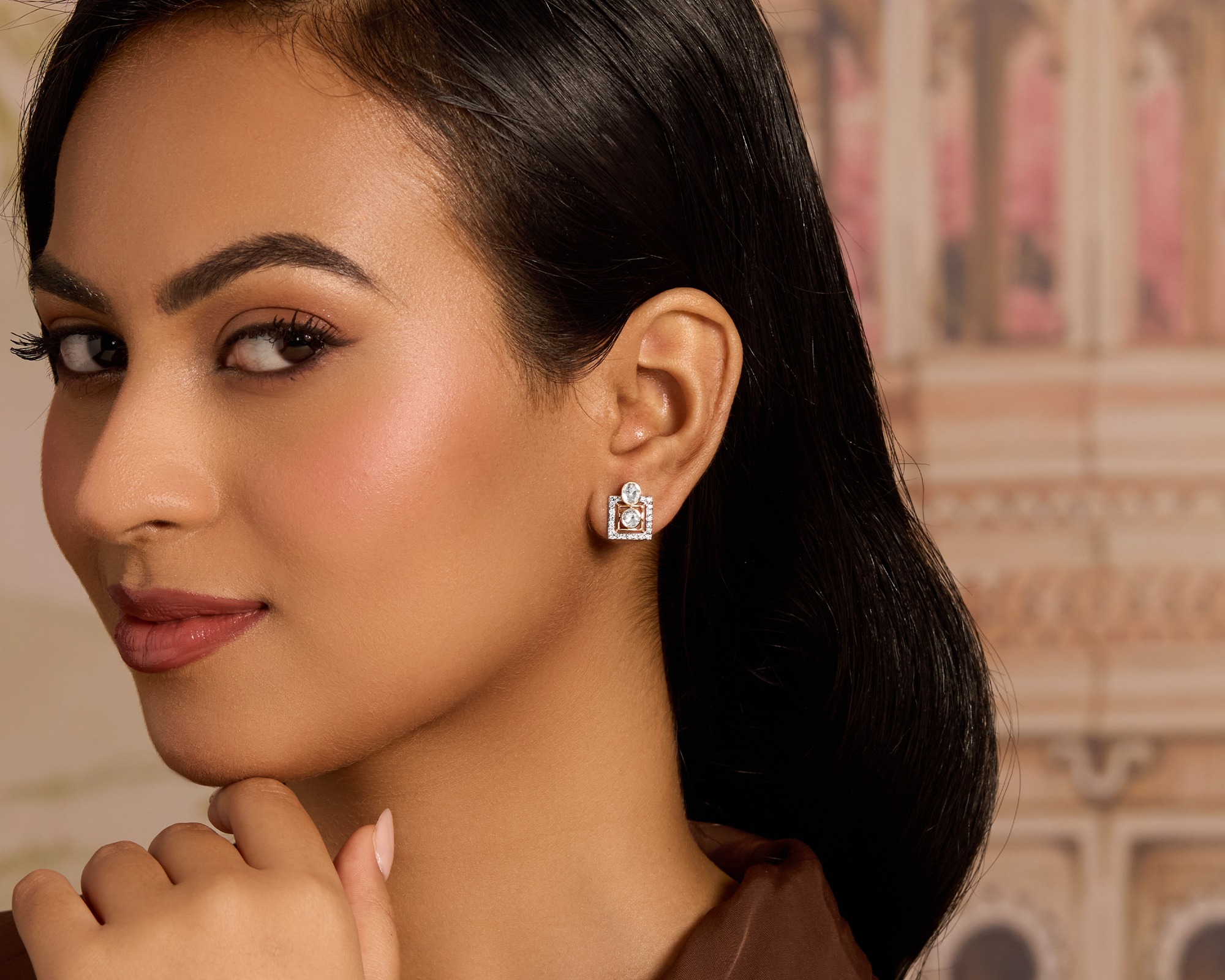 polki diamond earrings