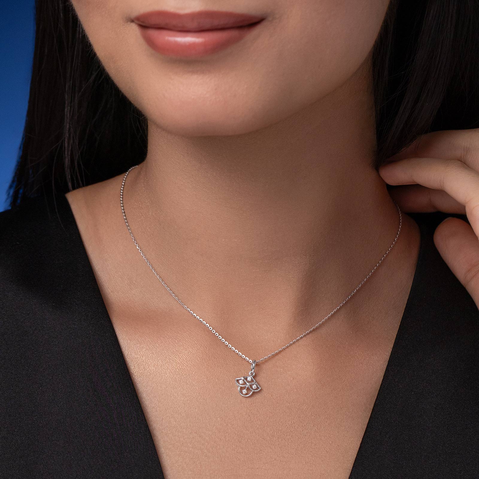 Embrace 925 Silver Diamond Necklace