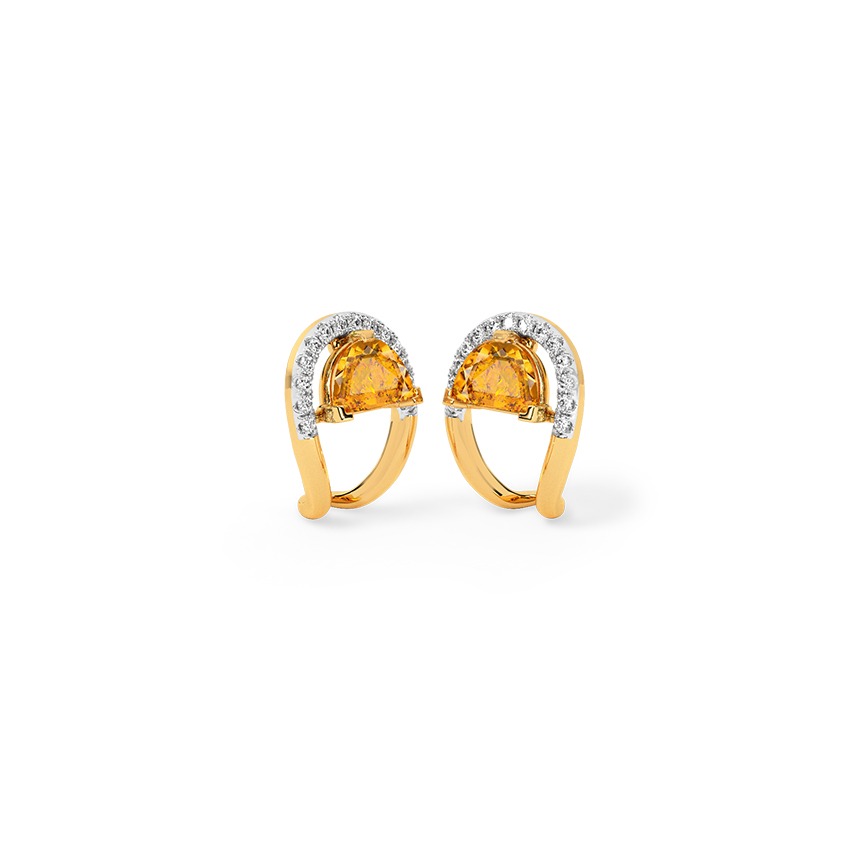 Helio Shine Gemstone Hoop Earrings