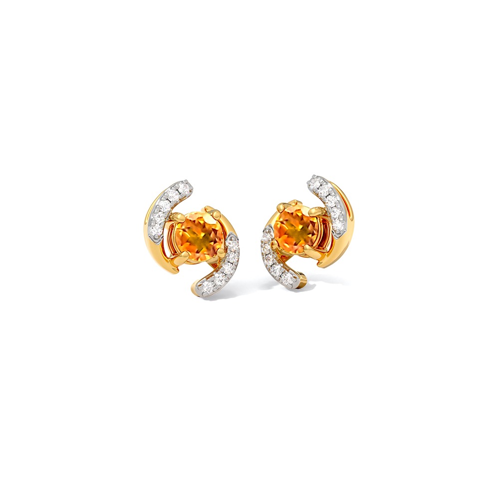 Glint Glam Gemstone Stud Earrings
