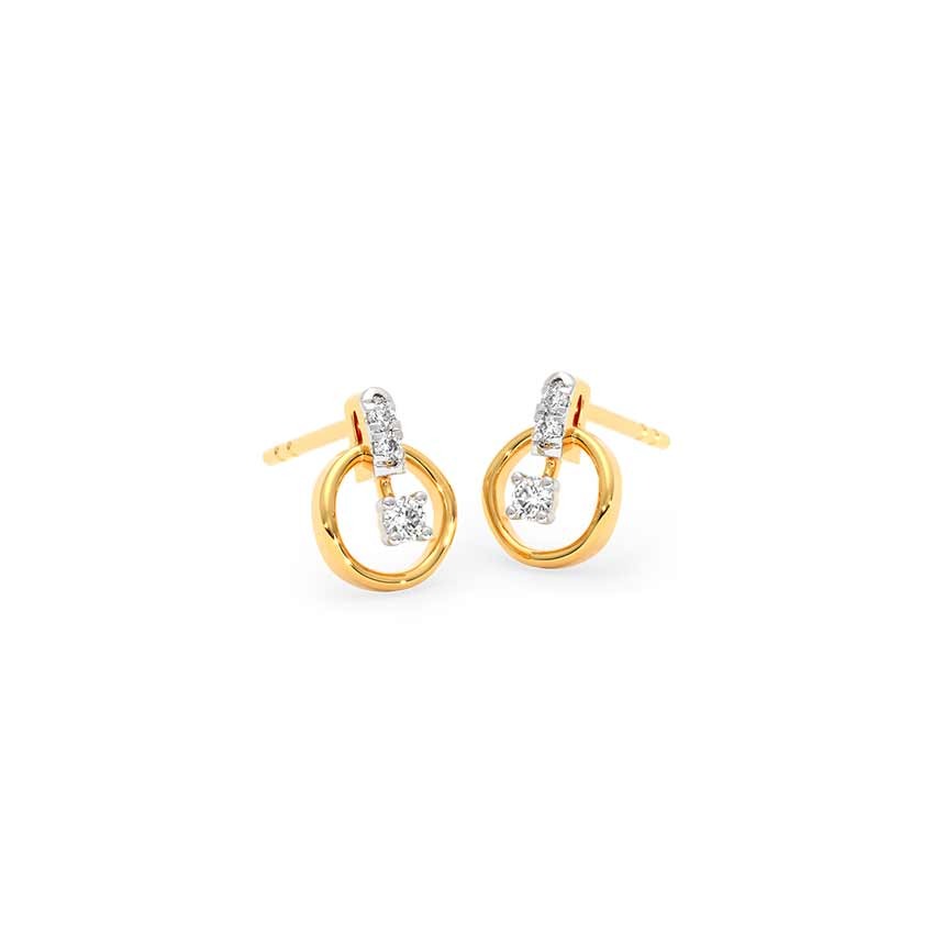 Gleam Dots 9KT Diamond Stud Earrings