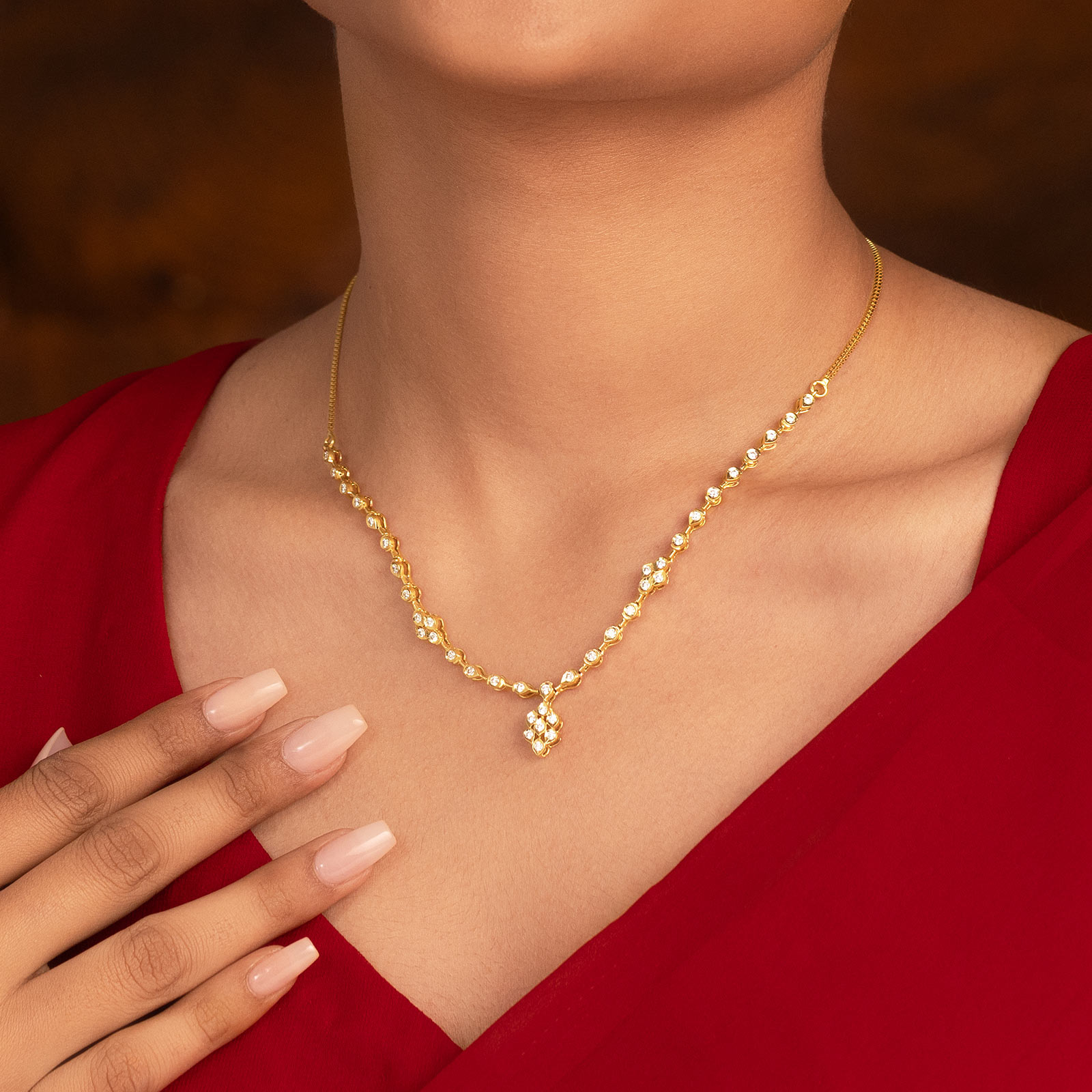 Kavarcci 22k Gold and Diamond Necklace