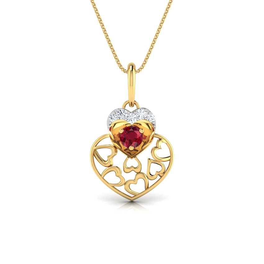 Alluring Heart Gemstone Pendant