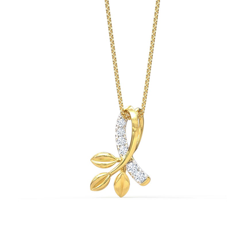 Tendril Fern Diamond Pendant