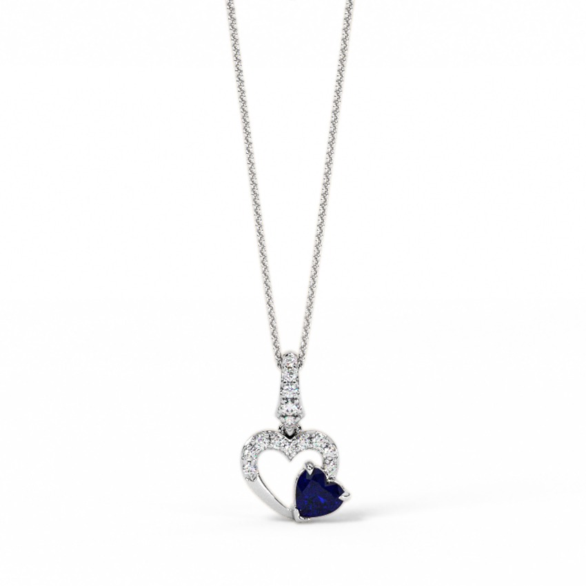 Heart Drop Gemstone Pendant