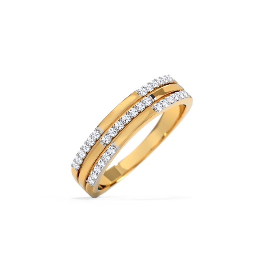 Sally 3 Row Diamond Band