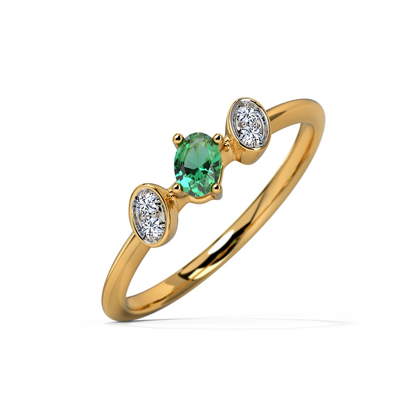 Twinkling Triple Gemstone Ring