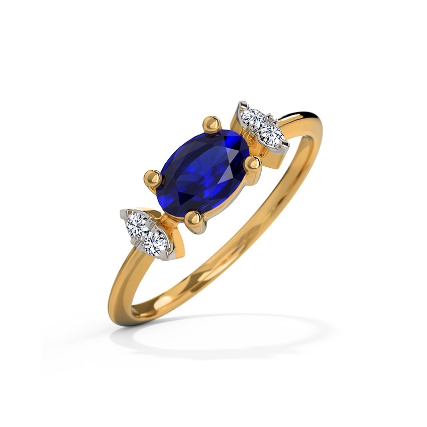 Glossy Triad Gemstone Ring