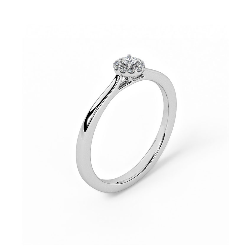 Ancy Platinum Solitaire Ring