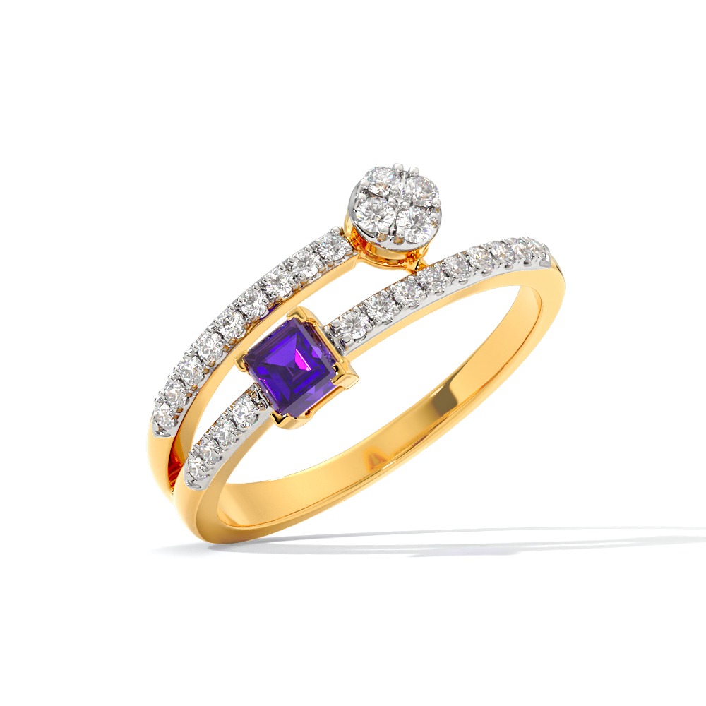 Halo Mauve Gemstone Band