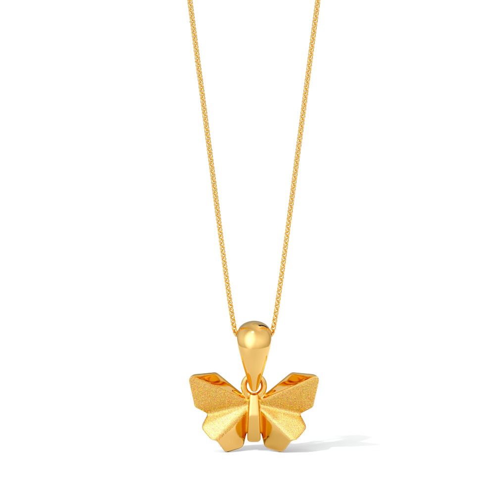 Bleak Butterfly 22KT Gold Pendant