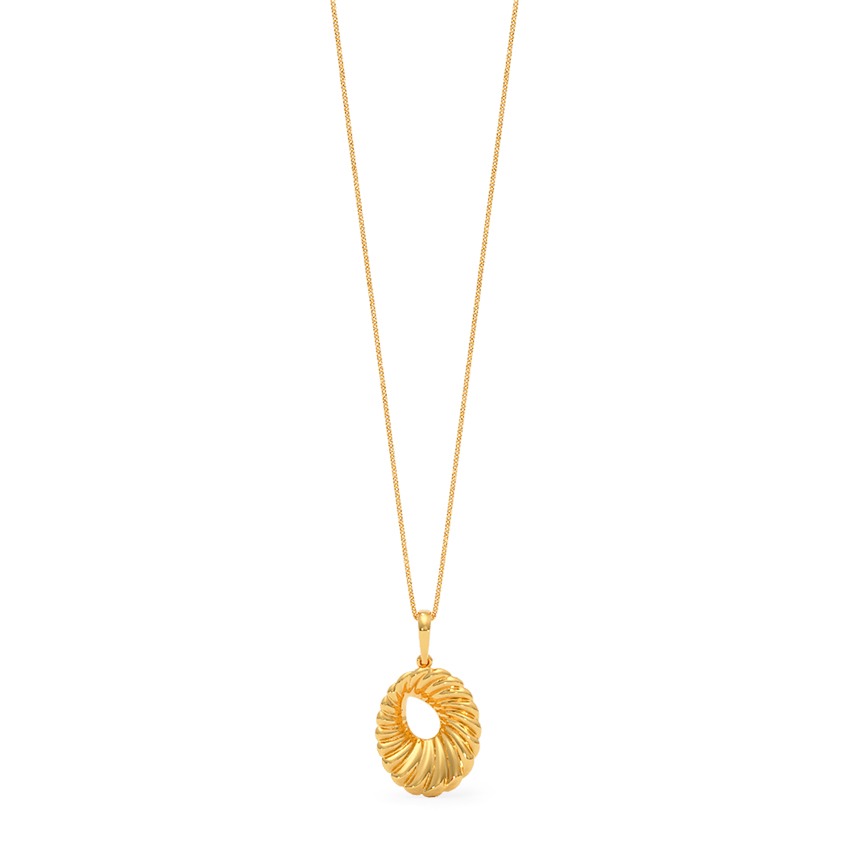 Twisted Loop 22KT Gold Pendant