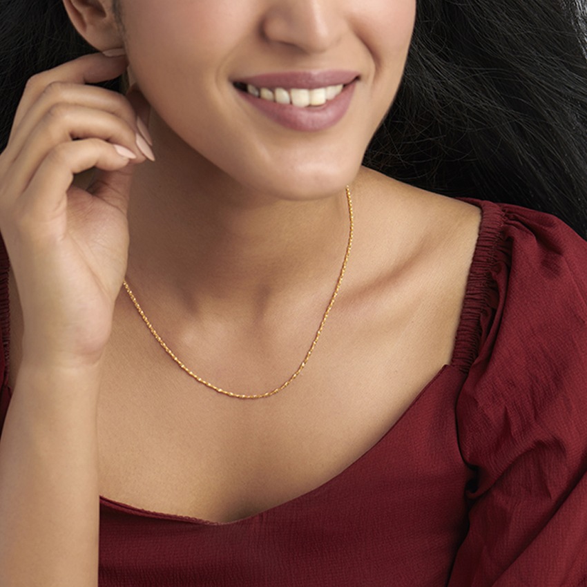 Spectrum Full twist 22Kt Unisex Gold Chain