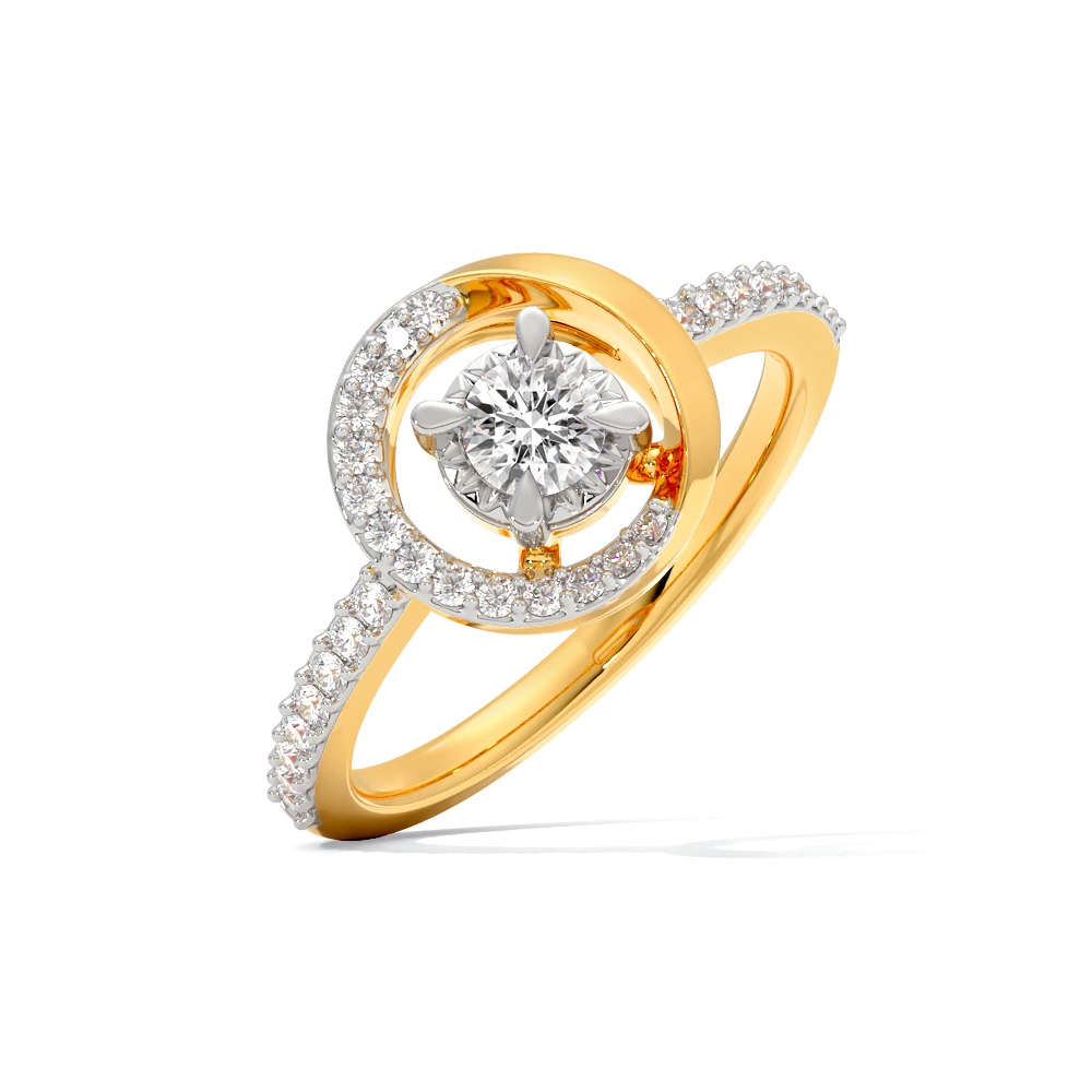 Radiant Halo Solitaire Ring