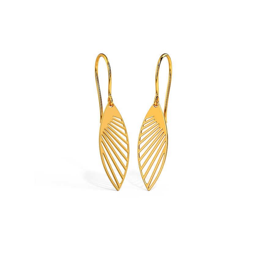 Rhodeus Drop Gold Earrings