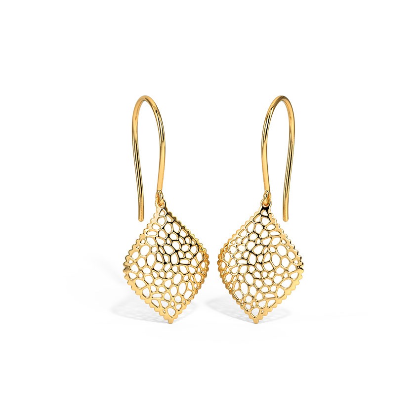 Finest Flora Gold Drop Earrings
