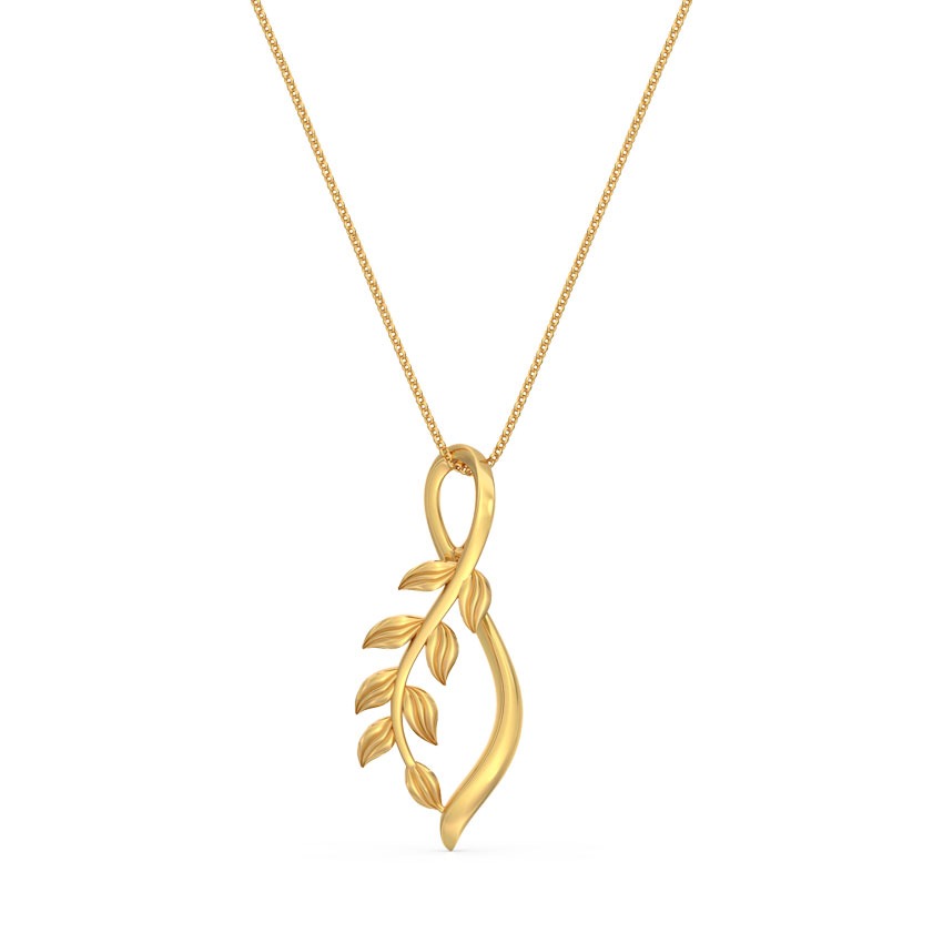 Twine Fern Gold Pendant