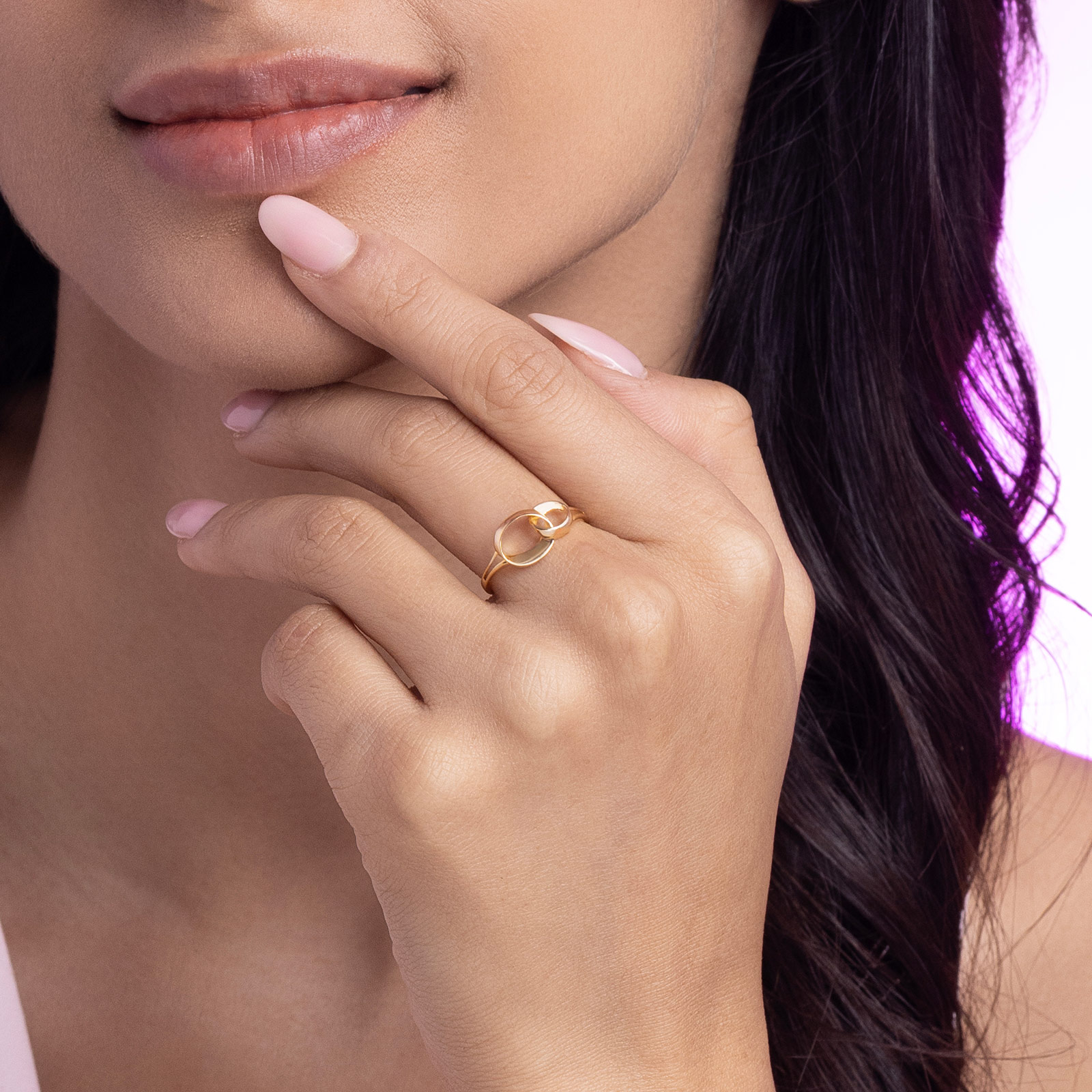 Intertwine Loops 9KT Gold Ring