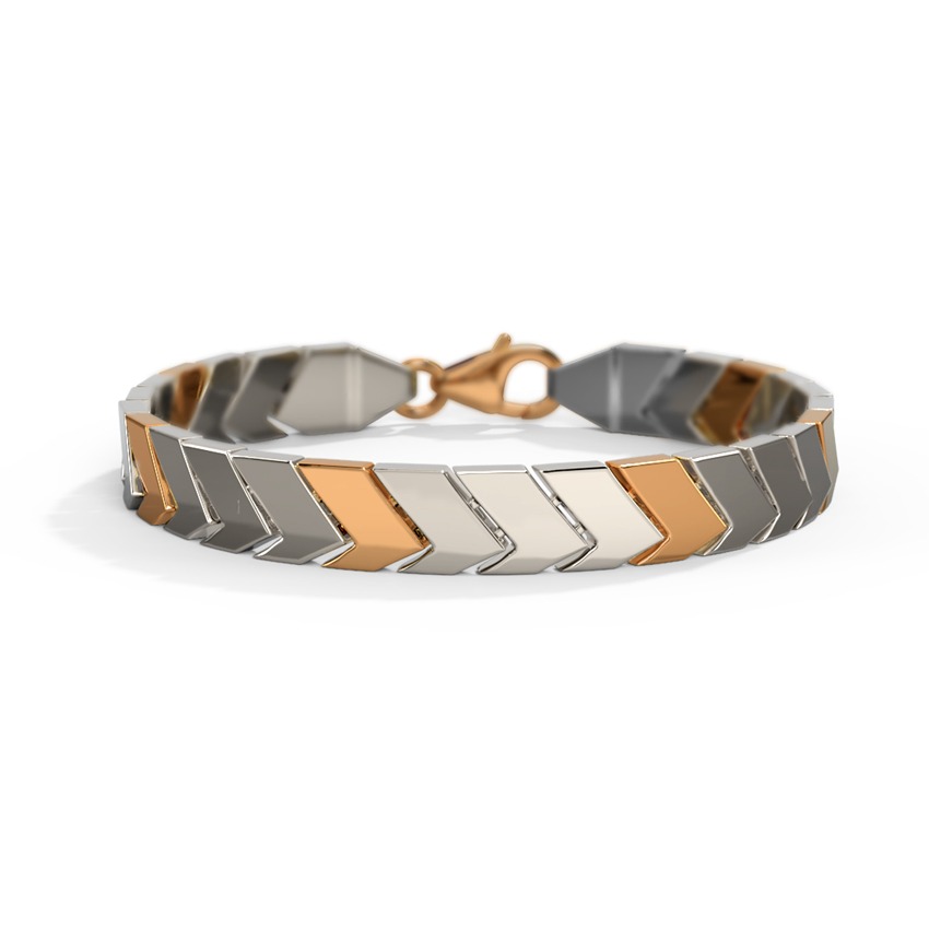 Teo Platinum Wristlet For Men