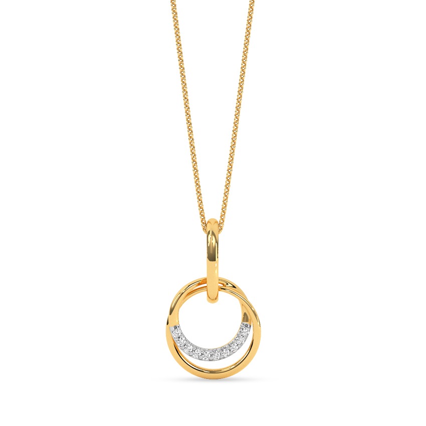 Cross Disc Diamond Pendant