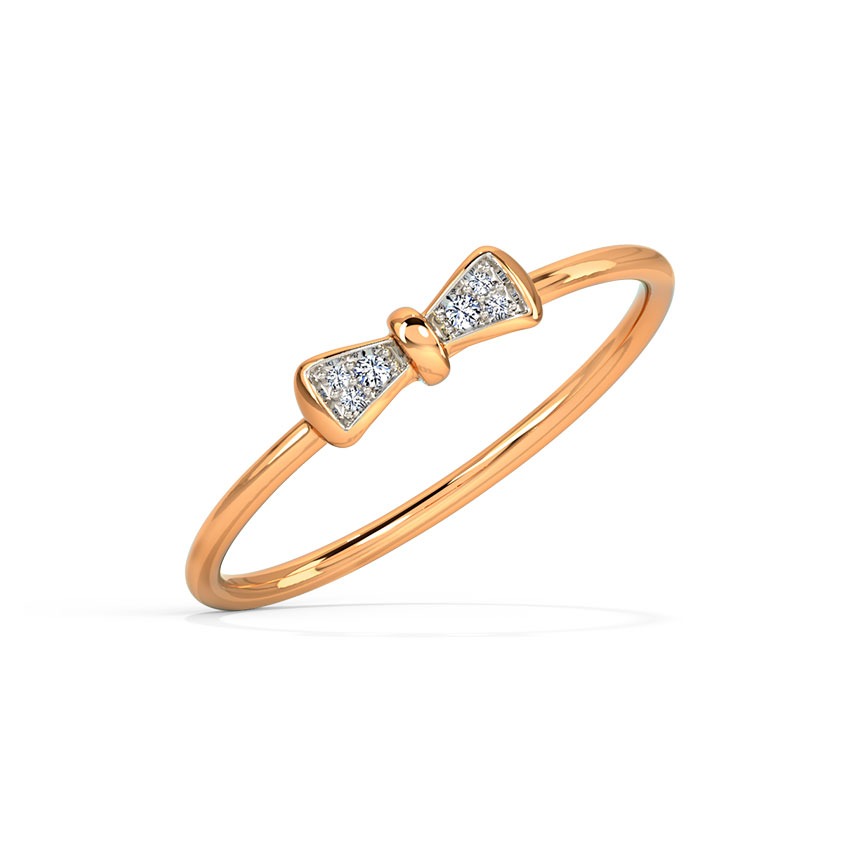 Petite Bow Diamond Ring