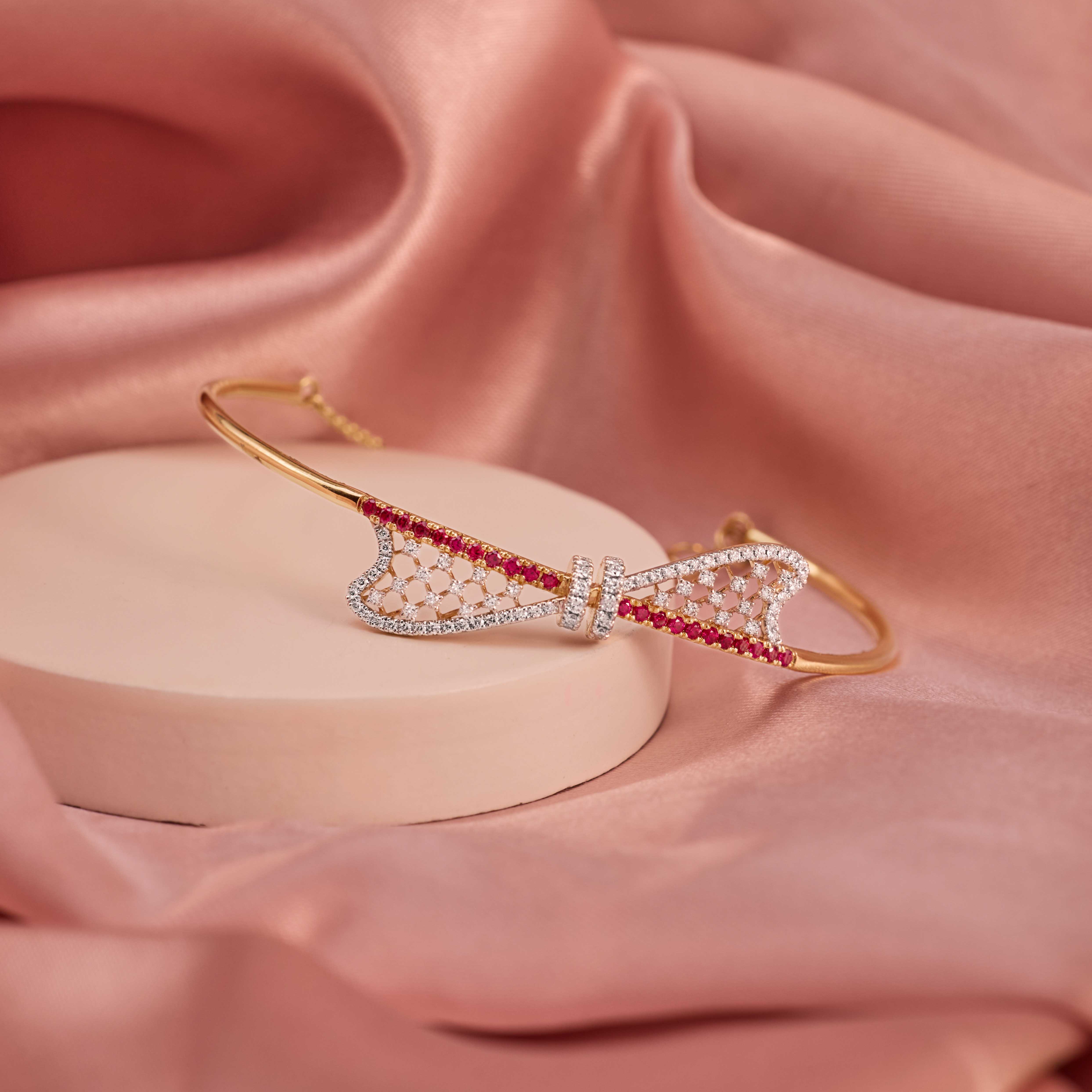 Lattice Ruby Gemstone Bracelet