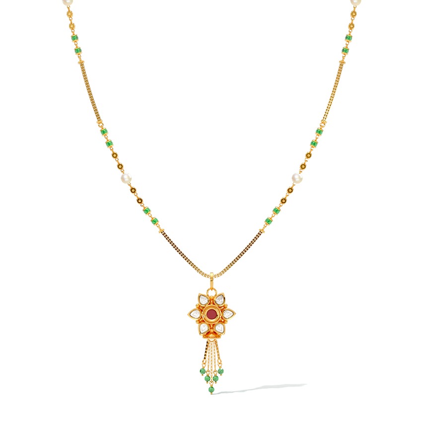 Kundan Ornate 22KT Gemstone Necklace