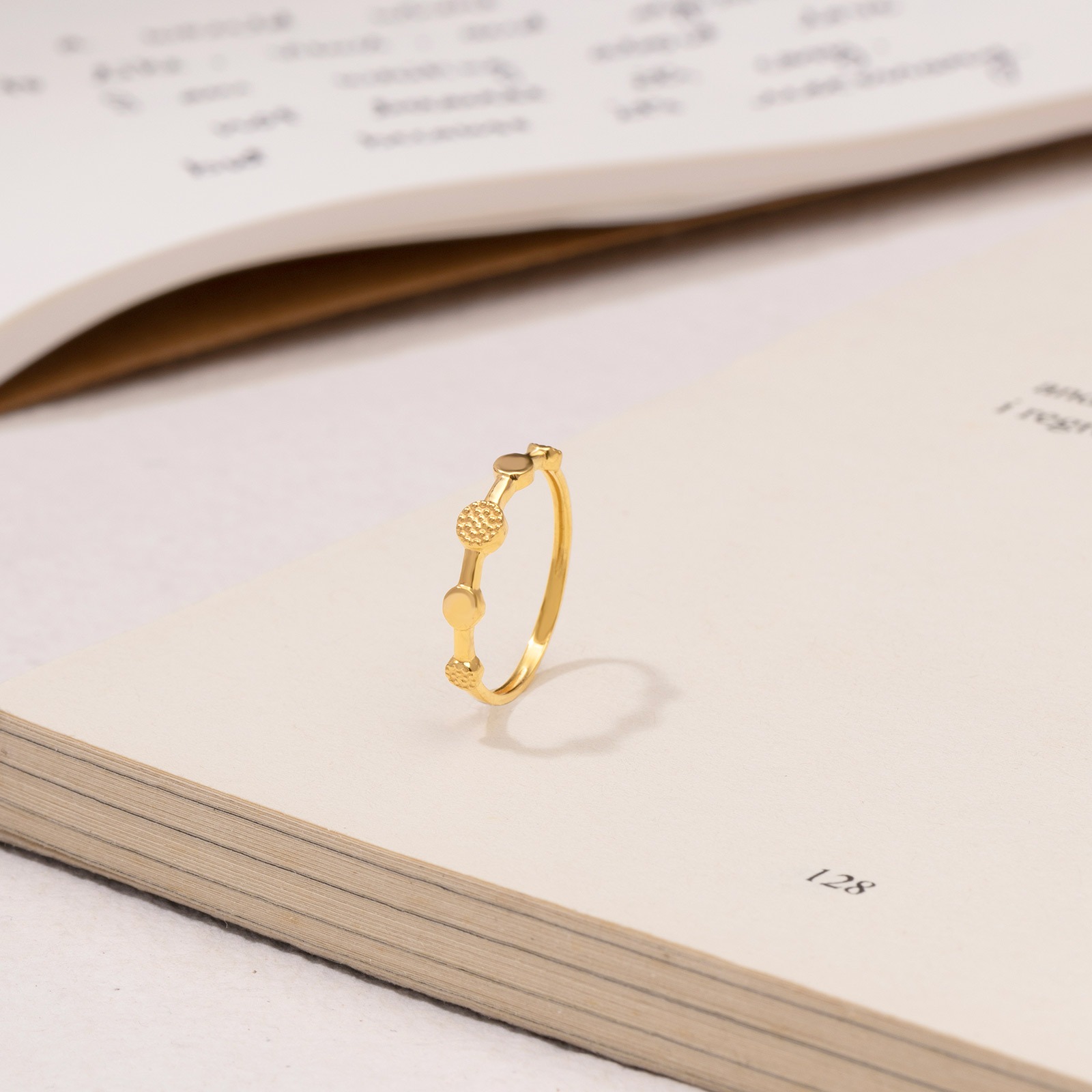 Chunky Circles 22KT Gold Ring