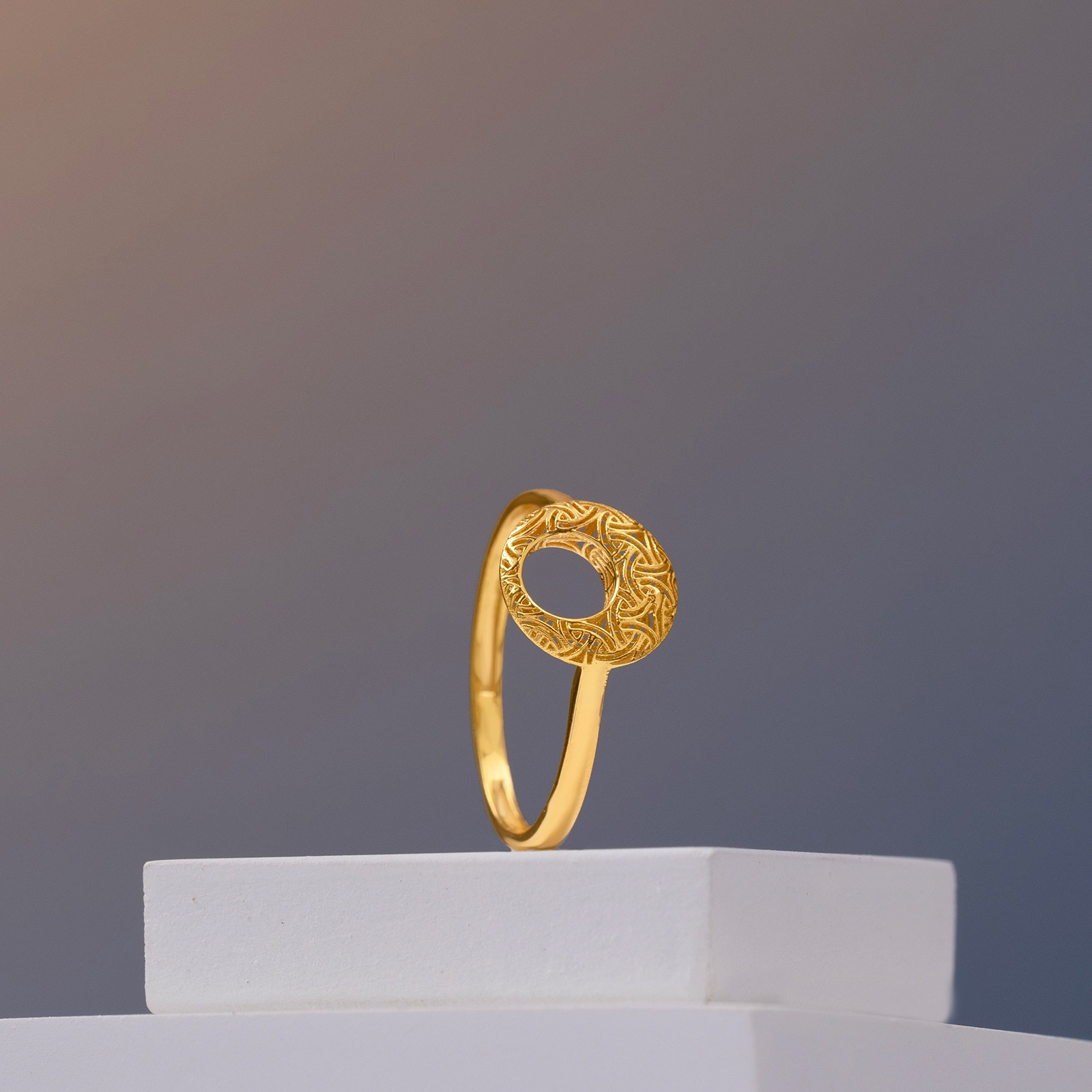 Orbital Mesh 22KT Gold Ring