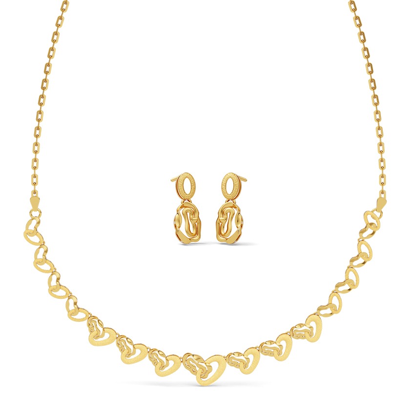 Chitrini 22KT Gold Necklace Set