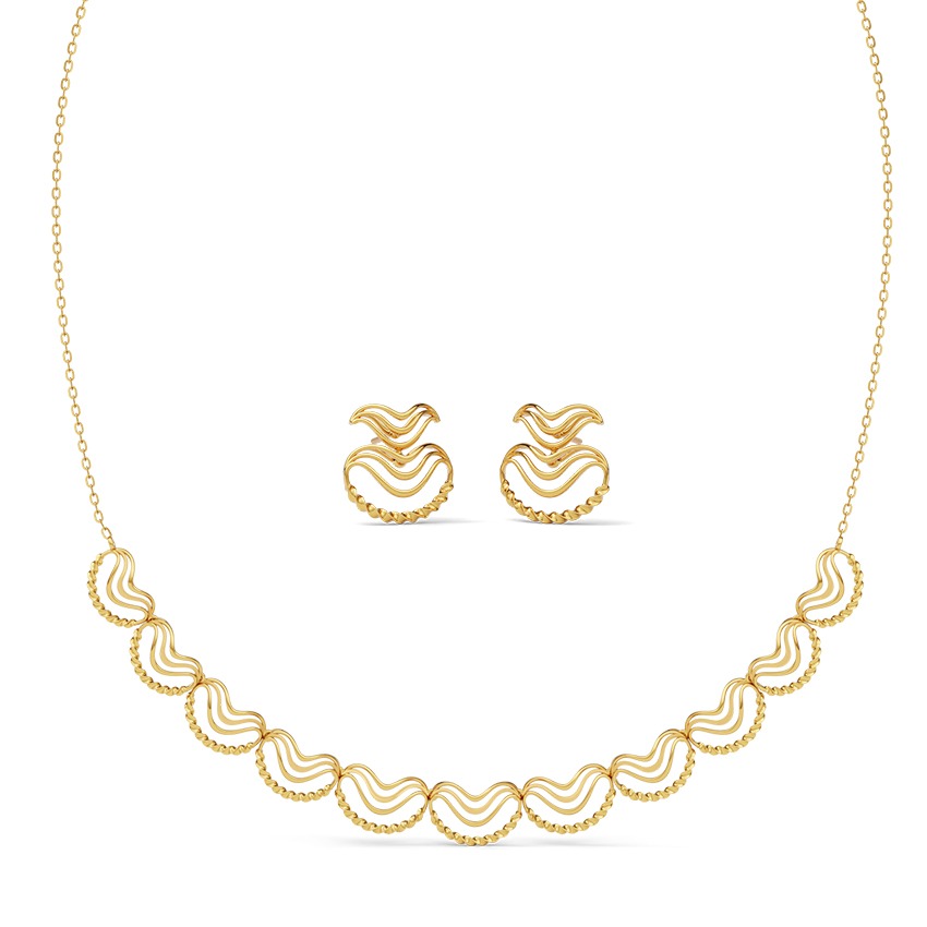 Padmini Pristine 22KT Gold Necklace Set