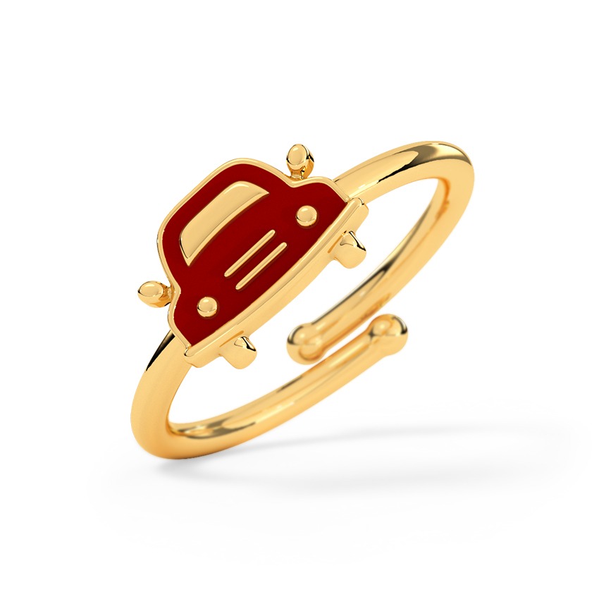 Car Kids Gold Ring