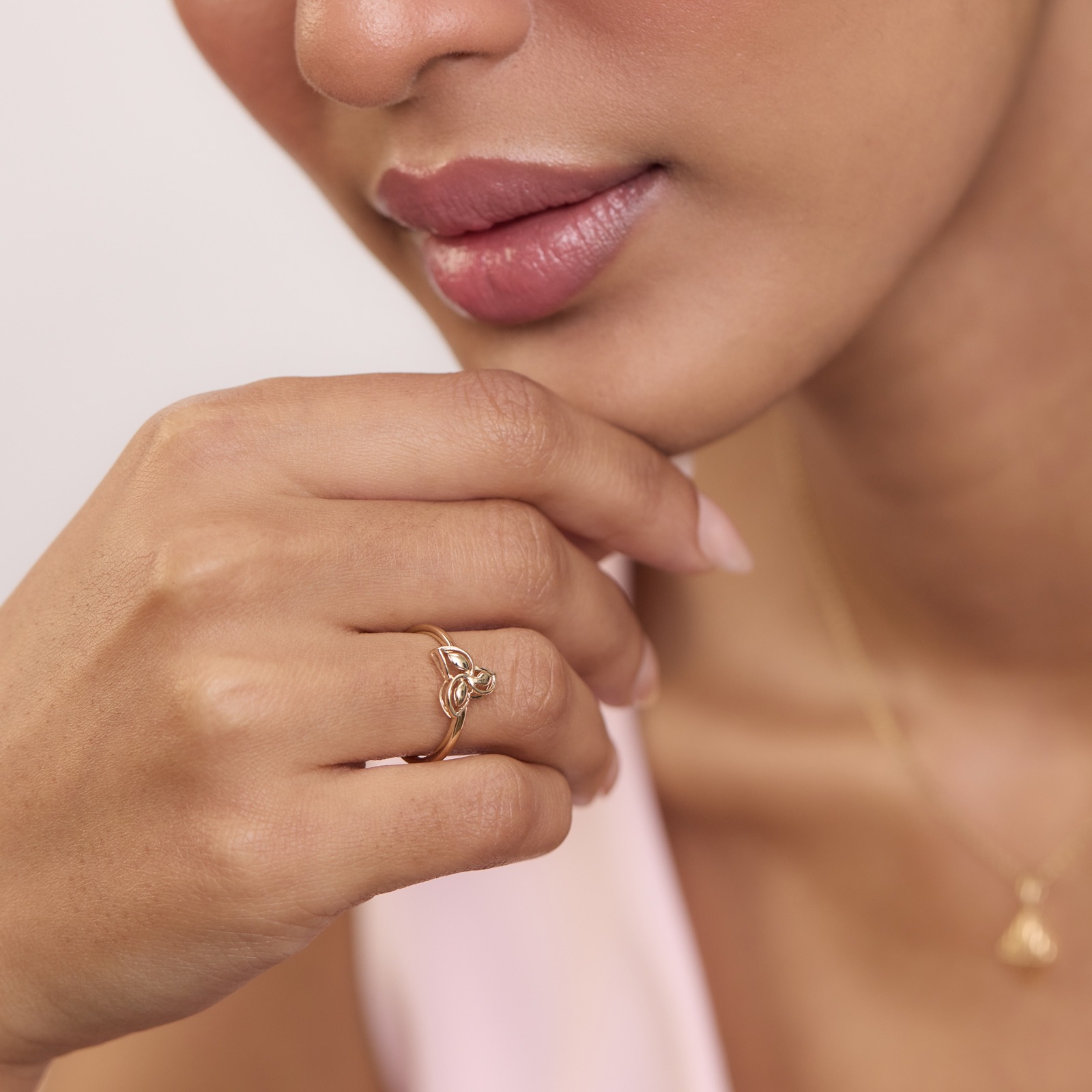 Trinity Petals 9KT Gold Ring