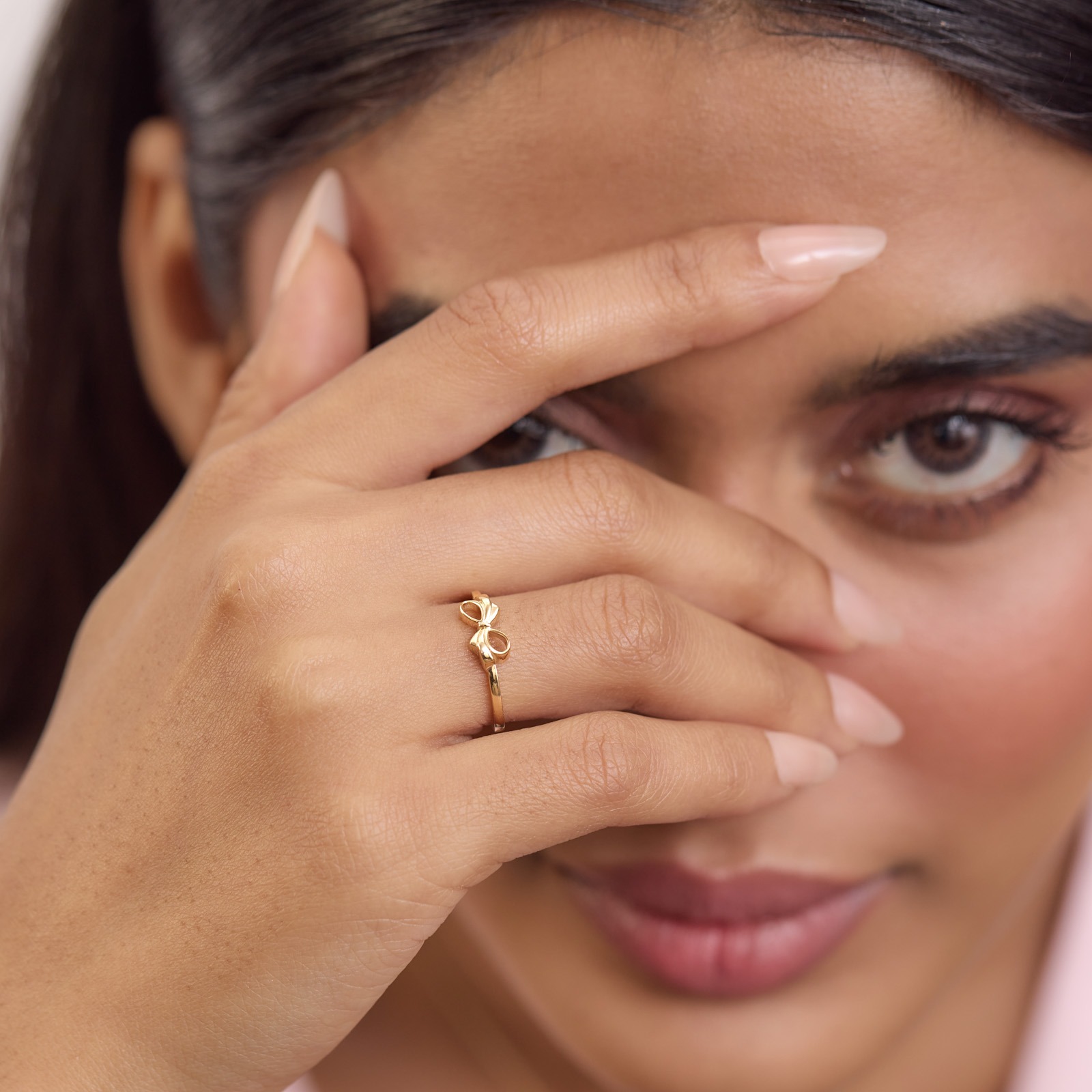 Cute Bow 9KT Gold Ring