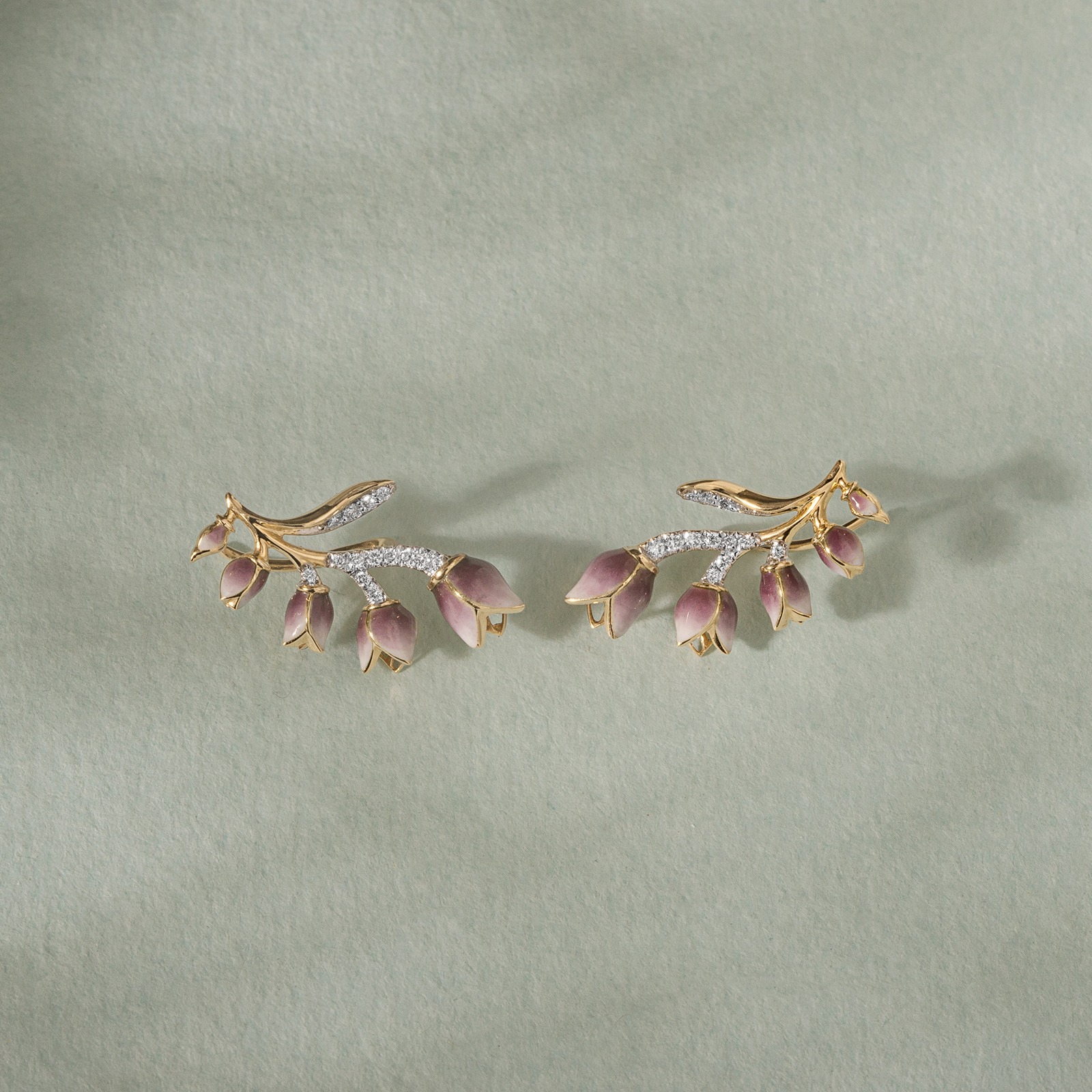 Veronica Tulip Diamond Ear Cuffs