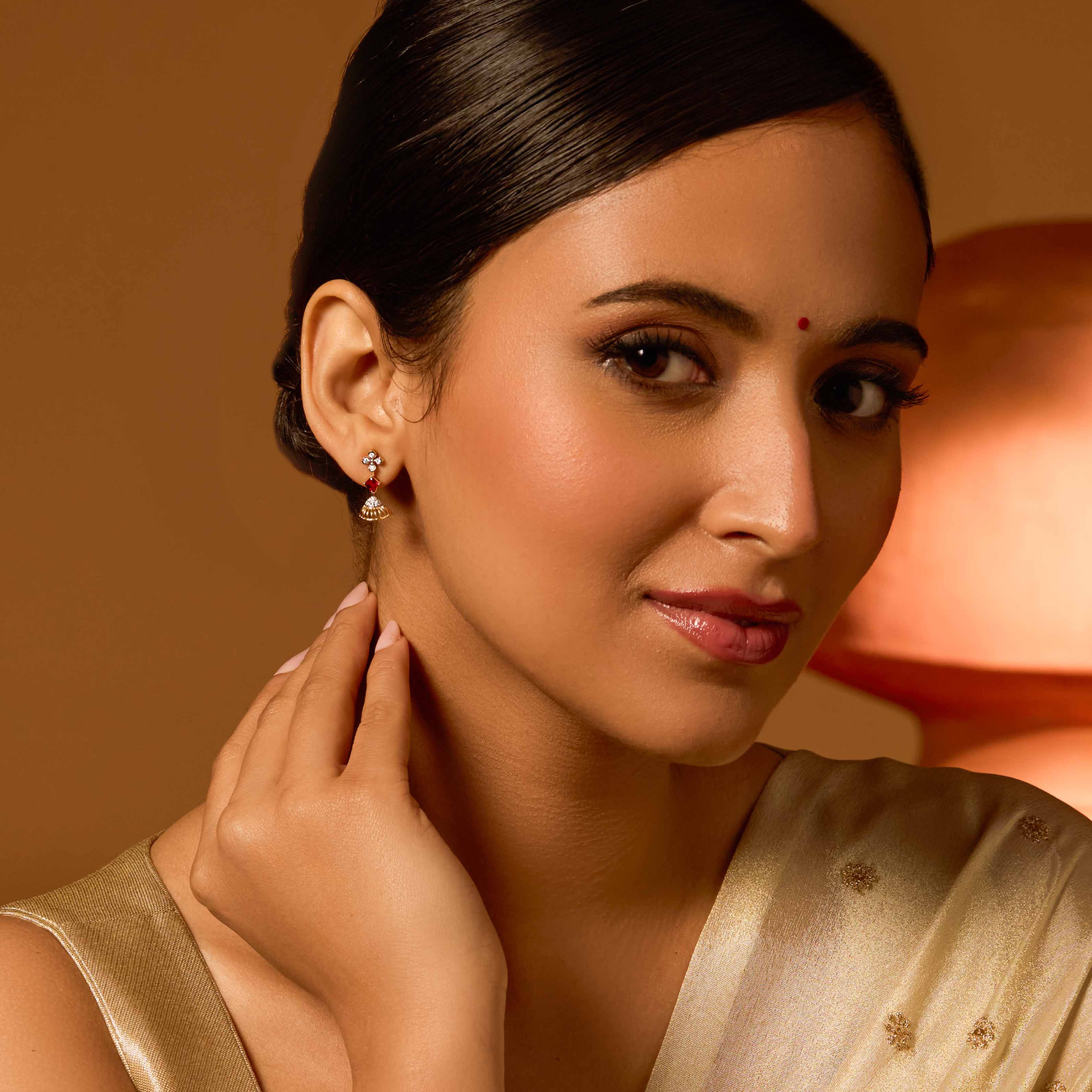 Kanak Gemstone Jhumkas